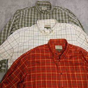 Lot of 3 Cabelas Mens XL Shirts Button Up Long Sleeve Office Casual Outdoor Work